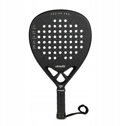 Raketë padel VirtuFit Fusion Pro VF12007, formë loti, material EWA, e zezë