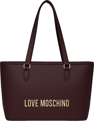 Çanta Love Moschino Shopping Bag, me mbyllje me zinxhir, e vishnjës