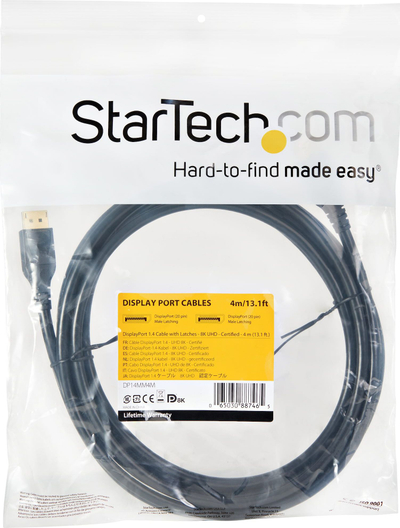 Kabllo DisplayPort StarTech.com, 1.4, 4m, 8K 60Hz, e zezë