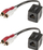 Adapter AV Lindy 70460, RCA x2 në RJ-45, 0.1m, i zi