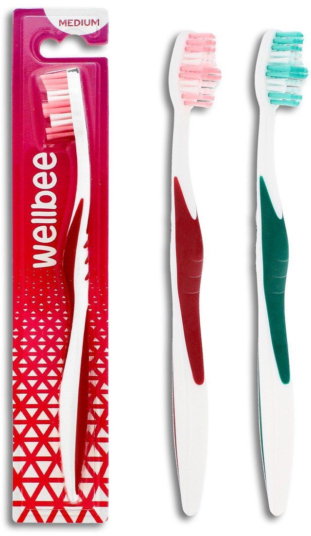 Furçë dhëmbësh Wellbee Brush Medium, qime mesatare, në blister