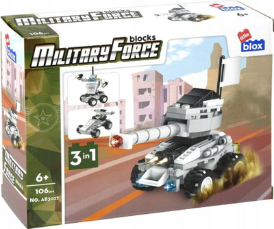 Lodër konstruktore Alleblox Military 3n1, 98 pjesë, 6+