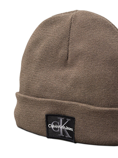 Set Kapele dhe shall për meshkuj Calvin Klein Jeans Rib Knit, kafe