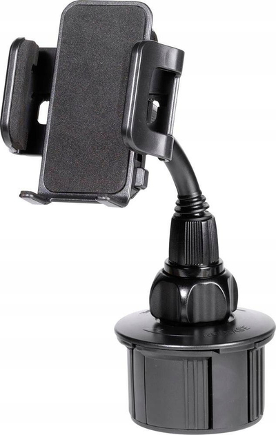 Mbajtëse telefoni për makinë Vivanco Cupholder Assistant, deri 9.8 cm, rrotulluese, e zezë