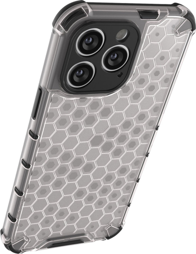 Mbulesë telefoni Hurtel Honeycomb për iPhone 14 Pro, hibride e fortë, e tejdukshme