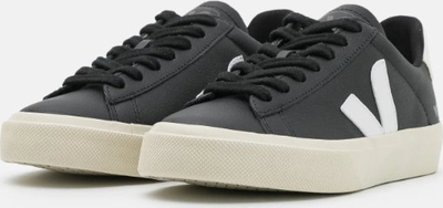 Atlete VEJA Campo Leather, lëkurë natyrale, taban gome, të zeza