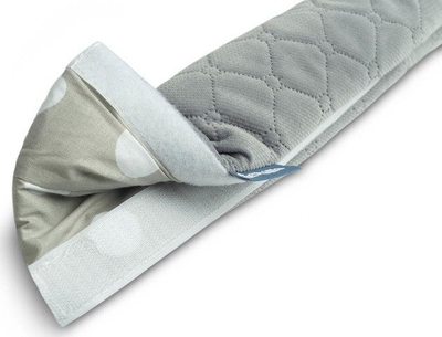 Mbrojtës krevat fëmijësh Sensillo Velvet, 116cm, kadife, gri