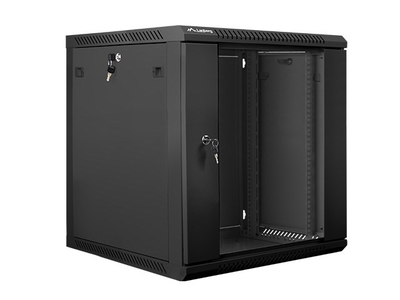 Kabinet murali Lanberg WF01-6612-10B, 19", 12U, i zi