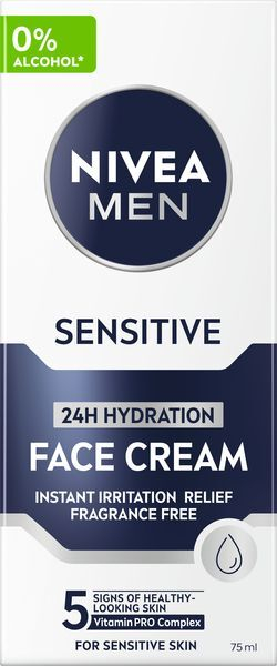 Krem fytyre për meshkuj Nivea Sensitive Men, 75 ml