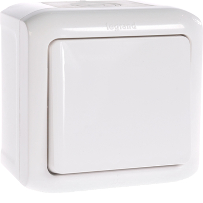Buton momental sipërfaqësor Legrand 782364, 1 modul, i bardhë