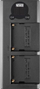 Двоен полнач Newell DL-USB-C за батерии Sony NP-FM50, 2 канали, екран, црн