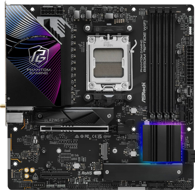 Pllakë amë Asrock Phantom Gaming B850M Riptide WiFi, AMD B850, DDR5, Micro ATX