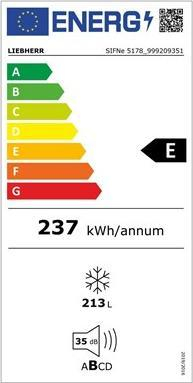 Ngrirëse e integrume Liebherr SIFNe 5178-20, 213L, NoFrost, e bardhë