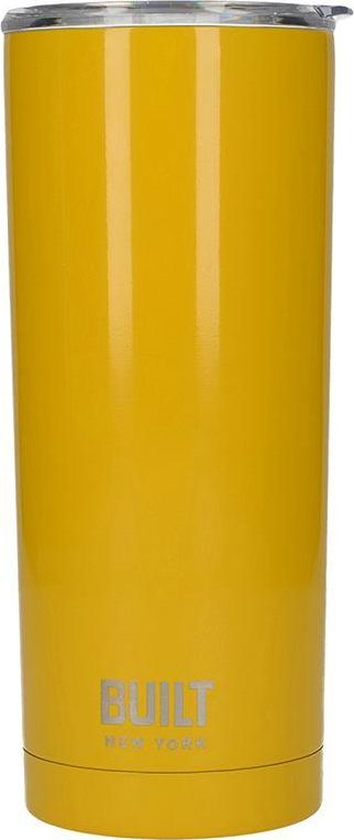 Shishe uji Built New York, 565 ml, çelik inox me dy mure, e verdhë
