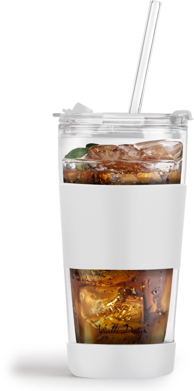 Kubek termik Vialli Design Fuori 30404, qelq, 600ml, i bardhë