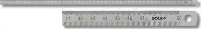 Linjale metalike Sola LINEAL LSS 300, 30cm, çelik inox, argjendtë