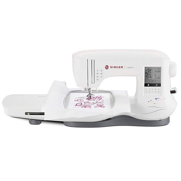 Makina qepëse dhe qëndisëse Singer Legacy SE300, ekran LCD, automatike, e bardhë