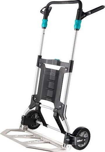 Karrocë transporti Wolfcraft TS 1500, palosëse, mban deri 200 kg, gri me të zezë
