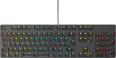 Тастатура Glorious GMMK Full Size Barebone ISO, механичка, RGB, црна