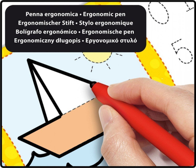 Stilolaps Montessori Lisciani, ergonomik, për kalamaj, me shumë ngjyra
