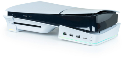 Bazë karikimi Nacon për PlayStation 5 Slim, me USB, drita RGB, e zezë