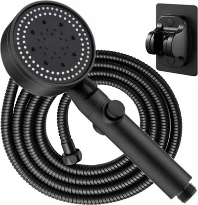 Set dushi AG894A, dorezë me 5 mënyra dhe STOP, gyp 150 cm, ngjyrë e zezë