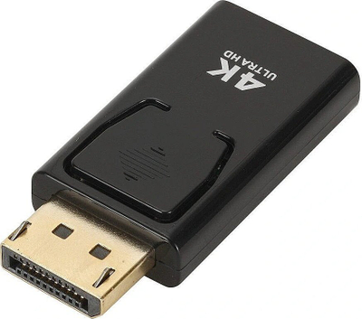 Adapter AV RoGer DisplayPort në HDMI, 4K 30Hz, i zi