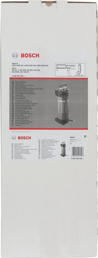 Kontenier presioni uji Bosch 2609390308, për sisteme uji, metalik