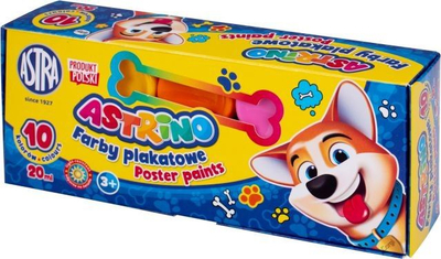 Ngjyra plakat Astra Astrino, set 10 ngjyra, 20 ml