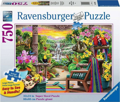 Puzzle Ravensburger Tropical Retreat, 750 copa, format i madh, shumëngjyrësh