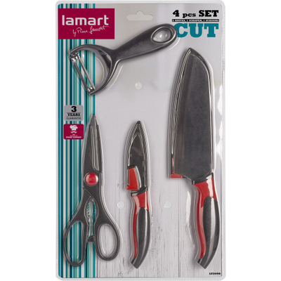 Set i thikave, gërshërë dhe qëruese perimeve Lamart LT2098