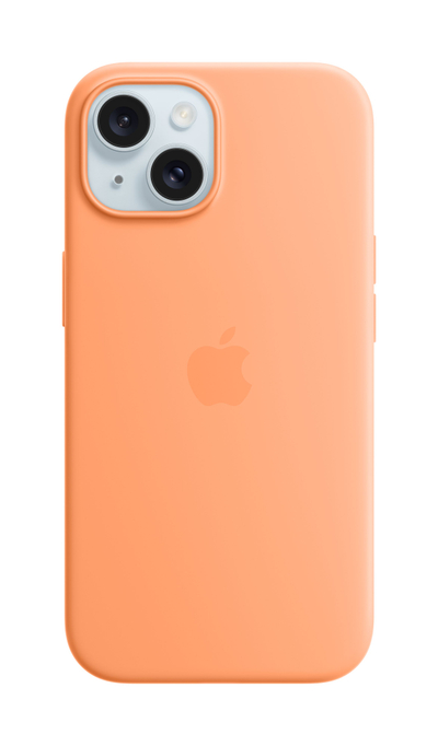 Маска Apple за iPhone 15 Silicone Casе со MagSafe, Orange Sorbet