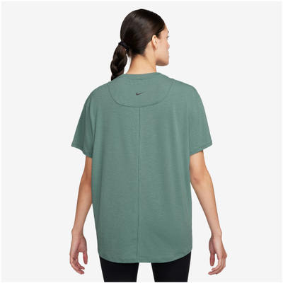 Bluza Nike One Relaxed Dri FIT për gra, me mëngë të shkurtra, e gjelbër