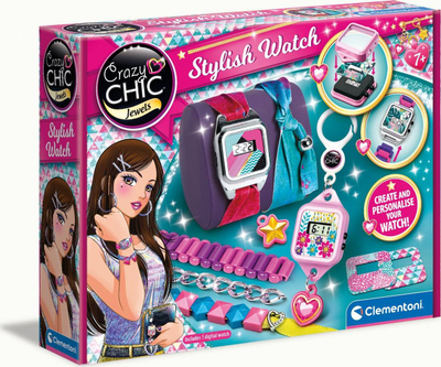 Set kreativ për orë dore Clementoni Crazy Chic Stylish Watch 18639, për fëmijë 7+