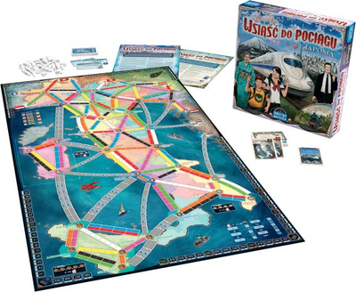 Zgjerim loje bordi Ticket to Ride Japonia dhe Italia, 2 harta, në anglisht, me ngjyra