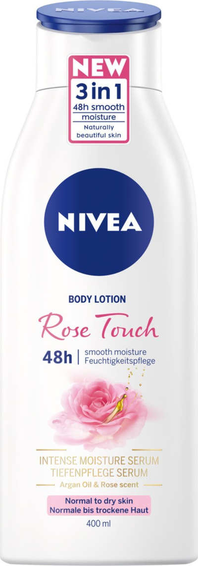 Balsam trupi Nivea Rose Touch, hidratues intensiv, 400ml