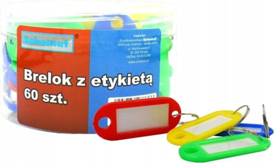 Varëse çelsash me etiketë, plastike, 5cm, e kuqe