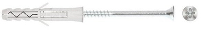 Prizë plastike KRUX Nylon Frame Plug 8x50 KRX, najlon, set 4 copë, gri