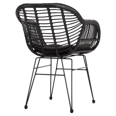 Kolltuk Allegra me jastëk me kuadër metalik 58×59×82 Hcm (HM5450.32), zezë