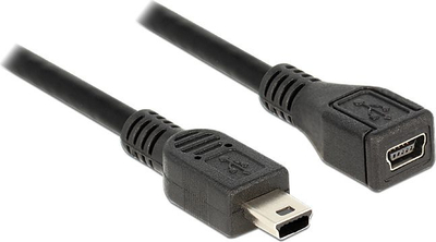 Kabllo USB DeLOCK 82667, 1 m, USB mini B mashkull në femër, e zezë