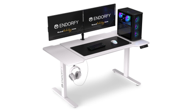 Tavolinë gaming Endorfy Atlas L Electric, elektrike, 150×78 cm, e bardhë