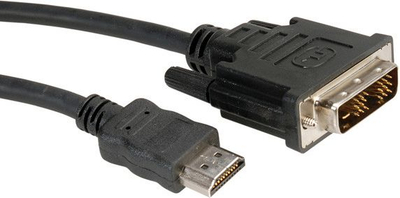 Kabllo Roline HDMI në DVI-D, 2m, e zezë