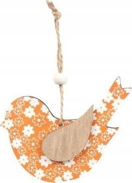 Ornament druri për varje zogj, set me 2 copë, 17x10cm, portokalli