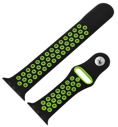 Rrip për orë të mençur Wotchi Apple, i zi/gjelbër, 42/44 mm