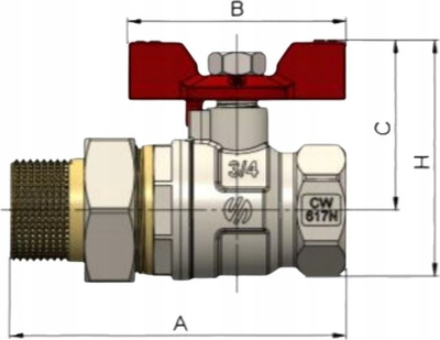 Valvul kolektori Arco VA30, 1 1/4", 30 bar, metalike