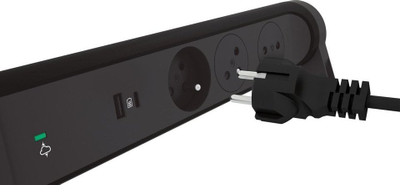 Zgjatës Legrand 049425, 3x2P+E, 2x USB A/C, 1.5m, i zi