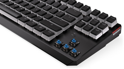 Tastierë Endorfy Thock TKL Pudding Blue, Kailh Blue, US, e zezë