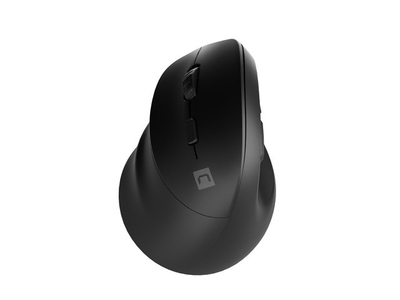 Mouse wireless vertikal Natec Crake 2 Pro, 2400 DPI, Bluetooth 5.2 dhe 2.4 GHz, për të majtë, i zi