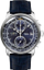 Ora burrash Zeppelin 100 Years Chronograph 86703, quartz, rrip lëkure, cadran i kaltër