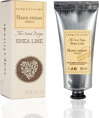 Krem duarsh Soap&amp;Friends Shea Line Vanilla, 20% gjalpë shea, 80ml